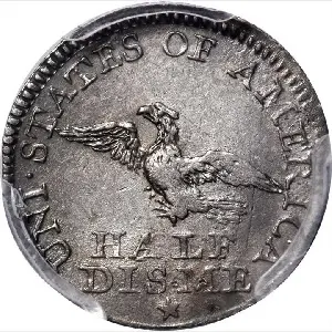1792 half disme reverse