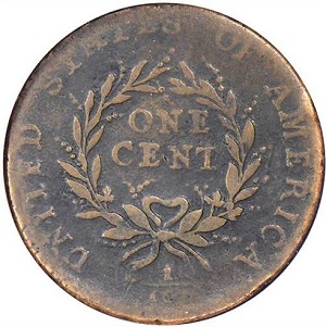 Extremely rare 1793 Flowing Hair Cent, Wreath Reverse, Strawberry Leaf