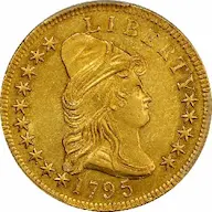 1795 Capped Bust Small Eagle $10 Eagle, 13 Leaves