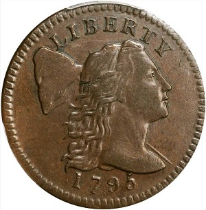 1795 Liberty Cap cent, Plain Edge