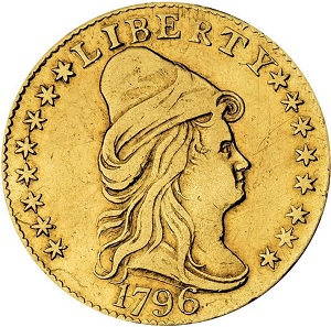 1796 Capped Bust $2.50 Quarter Eagle, Stars on obverse images