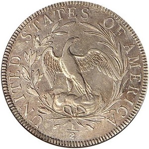 Value trends 1796 Draped Bust Small Eagle half dollar, 15 Stars
