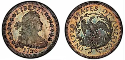 As we study “what makes a coin valuable”, we’ll refer multiple times to one of the great rarities in U.S. coin collecting, the 1796 Draped Bust quarter. 1796 Draped Bust Quarter