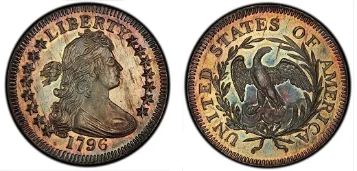 As we study “what makes a coin valuable”, we’ll refer multiple times to one of the great rarities in U.S. coin collecting, the 1796 Draped Bust quarter. 1796 Draped Bust Quarter