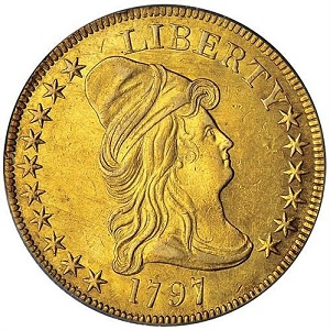 1797 Capped Bust, Large Eagle $10 Eagle
