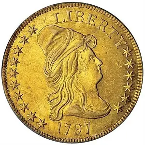 1797 Capped Bust, Large Eagle $10 Eagle