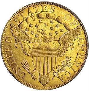 Gold 1797 Capped Bust, Large Eagle $10 Eagle value