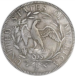 Classic rarity 1797 Draped Bust Small Eagle half dollar