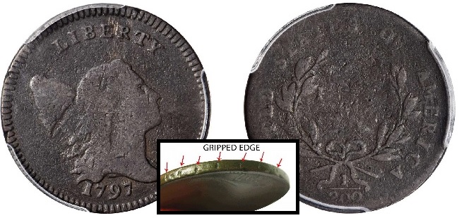 Extremely rare 1797 Liberty Capr Right half cent with Gripped Edge