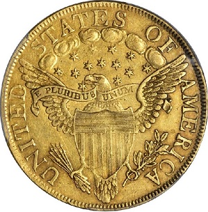 The 1800 Capped Bust Large Eagle $10 eagle is one of the more relatively common early U.S. gold coins.