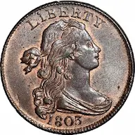 1803 Draped Bust cent large date small fraction obverse photo