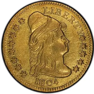 1804 Capped Bust $2.50 quarter eagle, 13 star reverse photos
