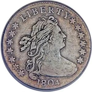 1804 Draped Bust Large Eagle Dime obverse