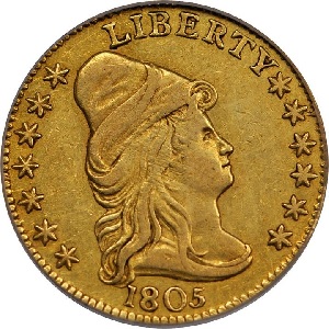 1805 Capped Bust $2.50 quarter eagle