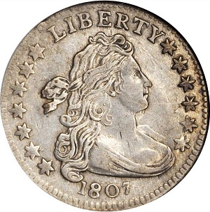 1807 Draped Bust Large Eagle dime