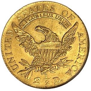 1808 Capped Draped Bust quarter eagle - classic gold rare coin