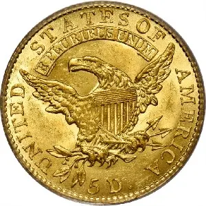 1818 Capped Head half eagle reverse photo