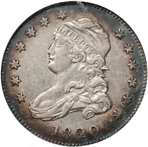 1820 Capped Bust quarter, Small 0