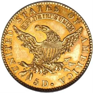 1821 Capped Head half eagle reverse photo