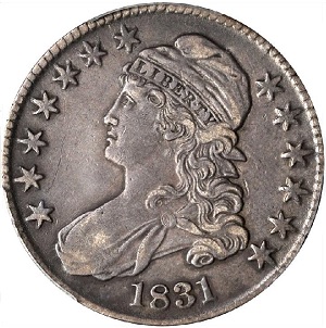 1831 Capped Bust half dollar