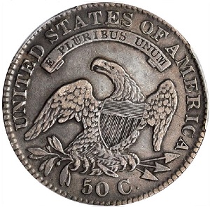 Common Date 1831 Capped Bust half dollar: Value trend comparison to key dates.
