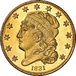 1831 Capped Head Half Eagle Large 5D