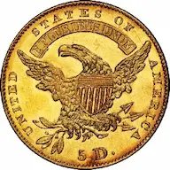 1831 Capped Head Five Dollar half eagle price history