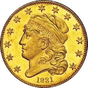 1831 Capped Head half eagle small 5D