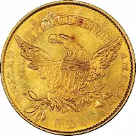 Value trend history of 1833 Capped Head half eagle Small Date rarity