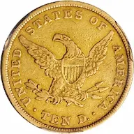Rare 1838 Coronet $10 Eagle gold coin