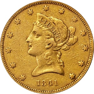 1841-O Coronet $10 eagle images