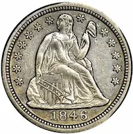 1846 Seated Liberty dime photos