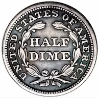 1846 Seated Liberty half dime price history