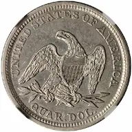 The Common Date 1847 Seated Liberty quarter