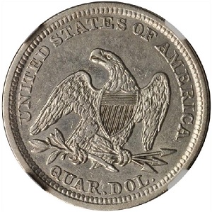 The Common Date 1847 Seated Liberty quarter