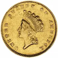 1855-D Type 2 gold dollar photo