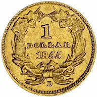 1855-D Type 2 gold dollar photo