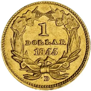 1855-D Type 2 gold dollar photo