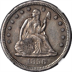 1856-S Seated Liberty quarter photos