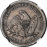 1856-S Seated Liberty quarter value history