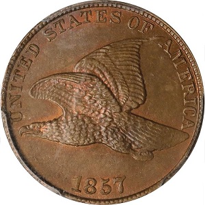 Common Date 1857 Flying Eagle cent