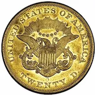 1858-O Coronet $20 double eagle prices