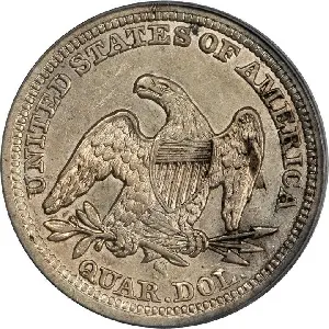 Surprising value trend history of 1859-S Seated Liberty quarter