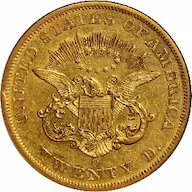 rare key date gold coin 1860-O $20 double eagle
