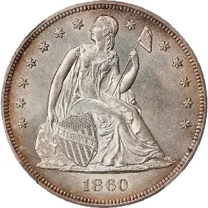 1860-O Seated Liberty dollar