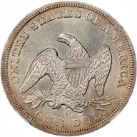 Compare key date Seated Liberty silver dollar value trends with the Common Date 1860-O Seated Liberty dollar