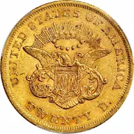 1863 Coronet $20 double eagle history