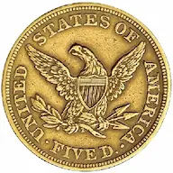 Rare 1863 Coronet $5 half eagle