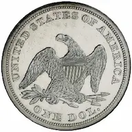 1863 Seated Liberty dollar reverse