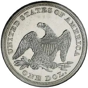 1863 Seated Liberty dollar reverse